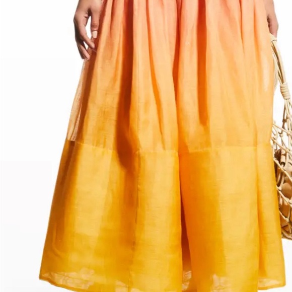 Zimmermann Postcard Ombre Orange Skirt size 0 - Picture 2 of 11